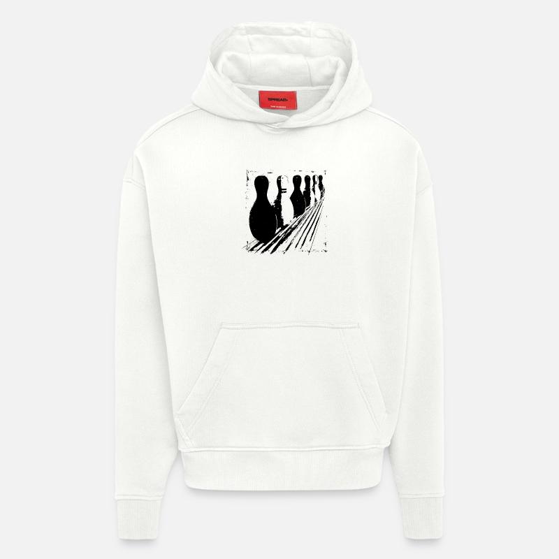 Bowling - Sweat à capuche bio épais oversize fabriqué en UE - OFF WHITE