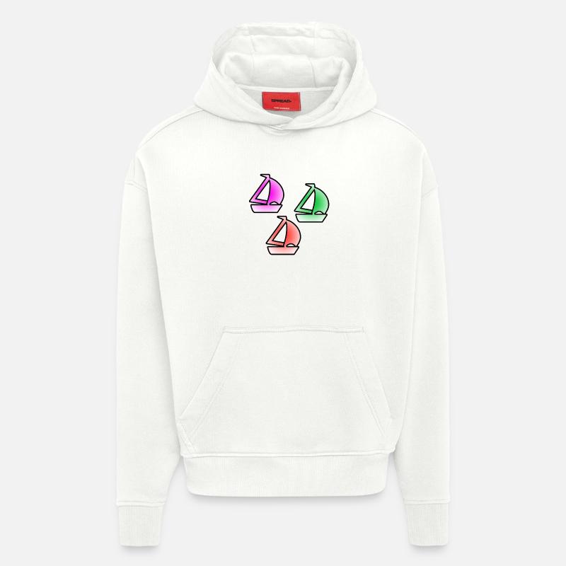 Voile - Sweat à capuche bio épais oversize fabriqué en UE - OFF WHITE