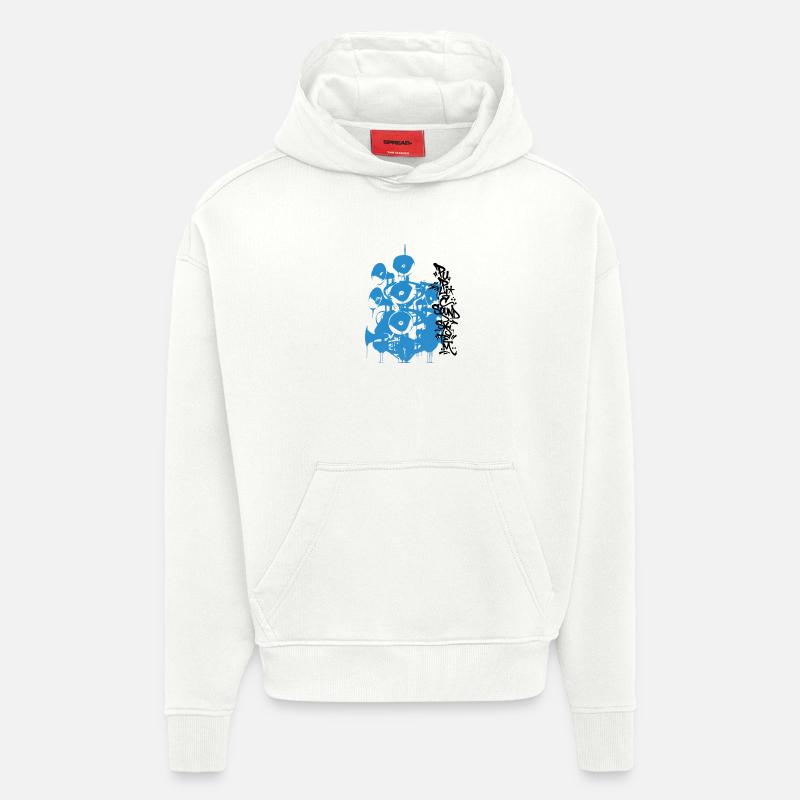 Public Soundsystem - Sweat à capuche bio épais oversize fabriqué en UE - OFF WHITE