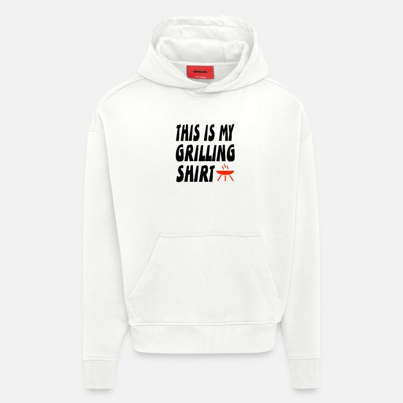 Griller - Sweat à capuche bio épais oversize fabriqué en UE - OFF WHITE