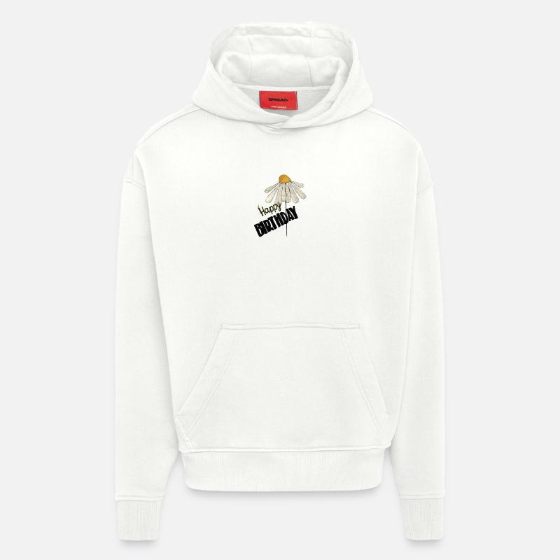 Anniversaire - Sweat à capuche bio épais oversize fabriqué en UE - OFF WHITE