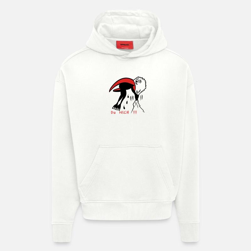 Frosch - Sweat à capuche bio épais oversize fabriqué en UE - OFF WHITE
