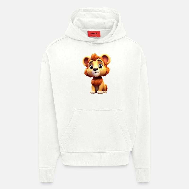 Leo mignon - Sweat à capuche bio épais oversize fabriqué en UE - OFF WHITE