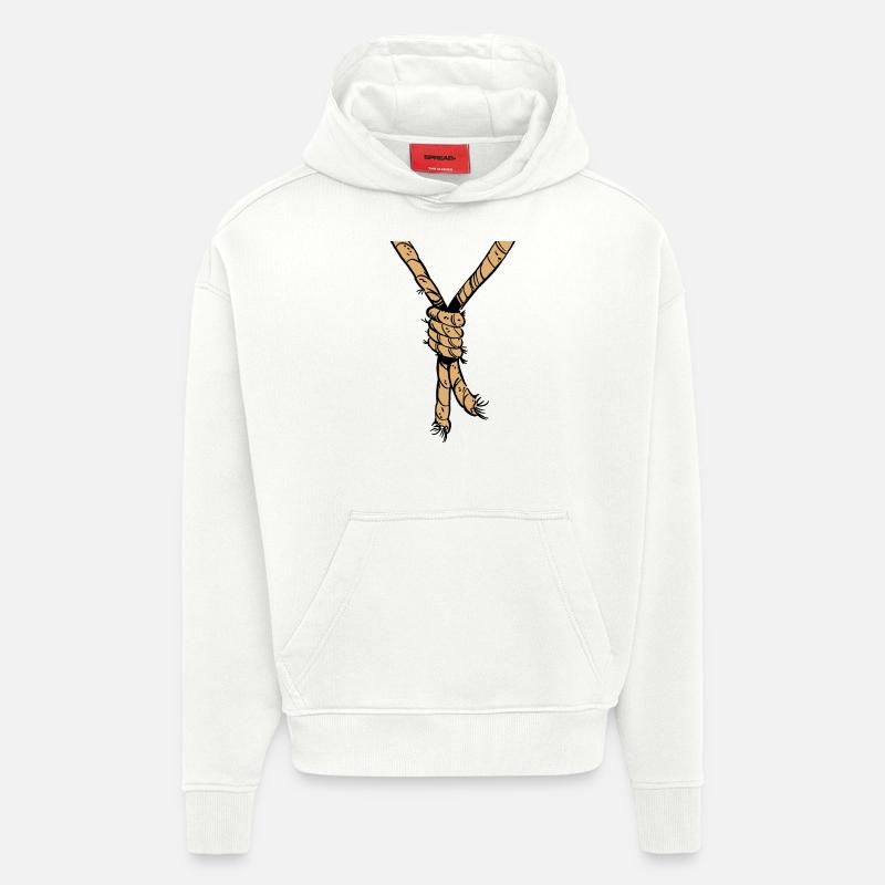 Strick um den Hals - Hoodie- made by SPREAD  - OFF WHITE