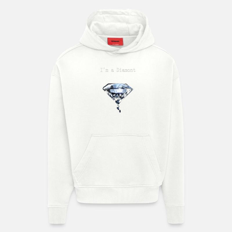 Ich bin ein Diamant - Hoodie- made by SPREAD  - OFF WHITE
