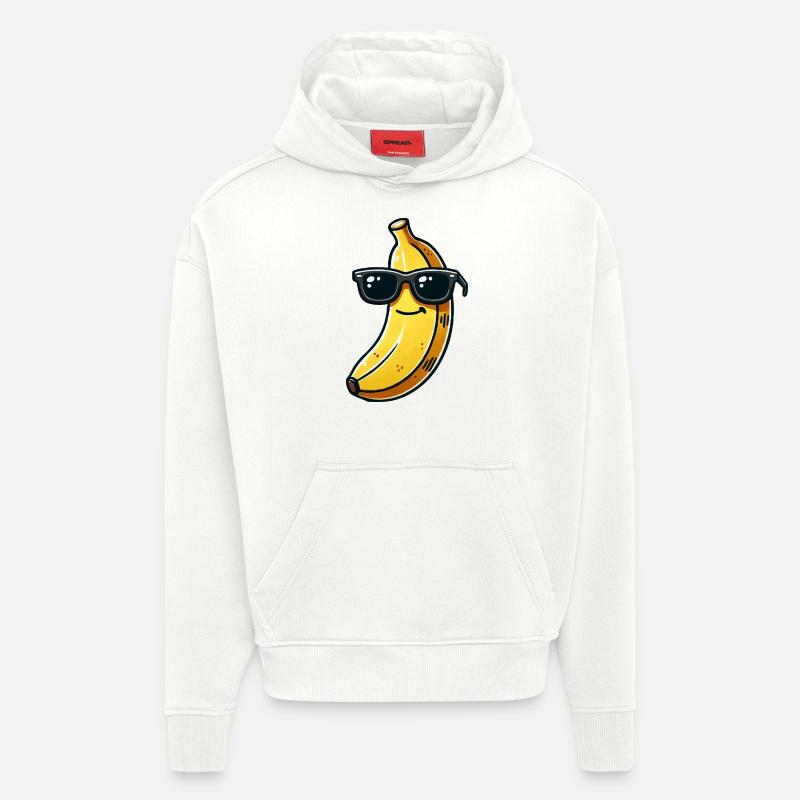banane sonnenbrille comic - Hoodie- made by SPREAD  - OFF WHITE
