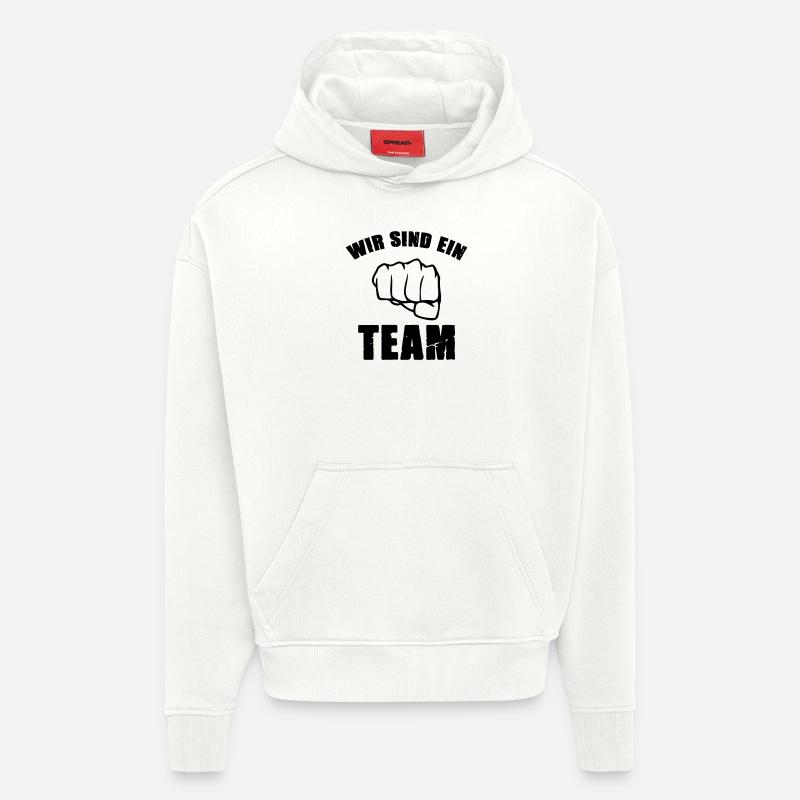 wir sind ein team - Hoodie- made by SPREAD  - OFF WHITE