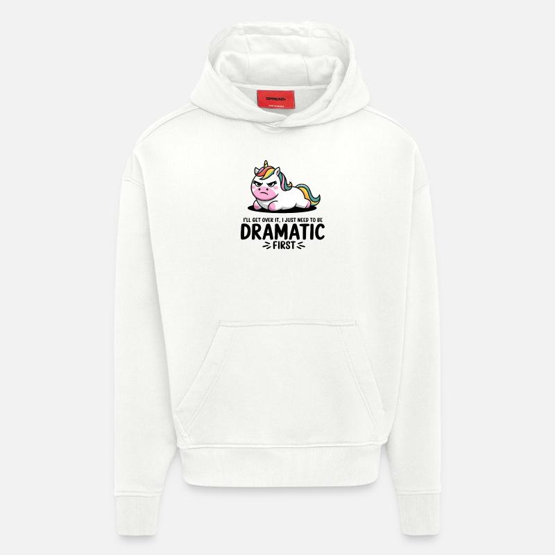 Dramatisches Einhorn - Hoodie- made by SPREAD  - OFF WHITE
