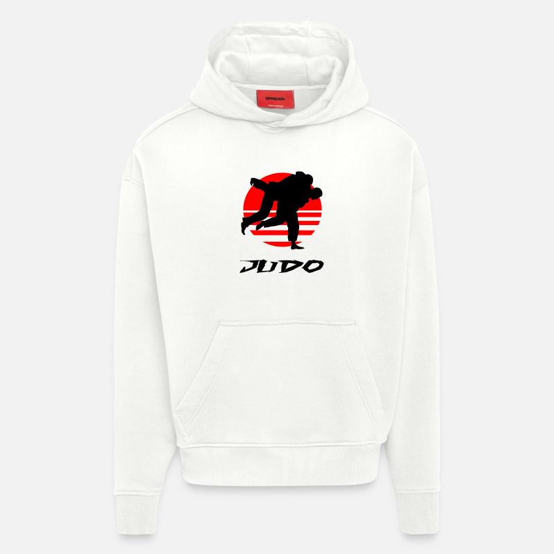 JUDO - Sweat à capuche bio épais oversize fabriqué en UE - OFF WHITE