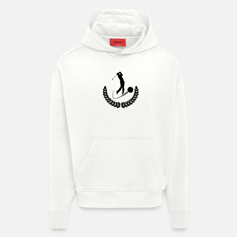 Couronne de laurier de golf - Sweat à capuche bio épais oversize fabriqué en UE - OFF WHITE