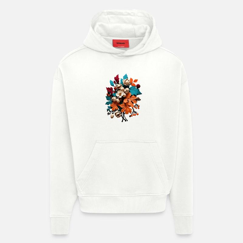 Herbst Blumen - Hoodie- made by SPREAD  - OFF WHITE