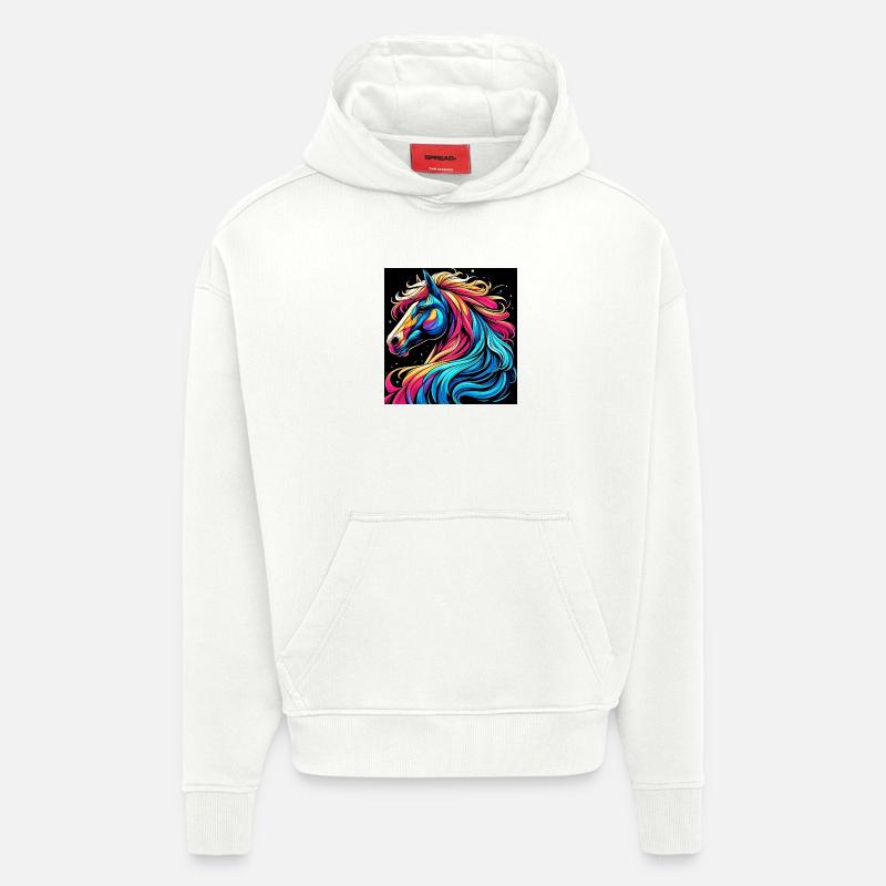Cheval - Sweat à capuche bio épais oversize fabriqué en UE - OFF WHITE