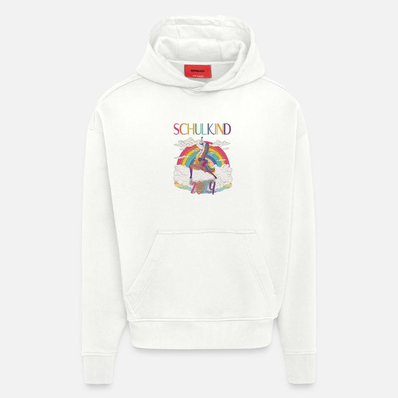 Écolier 2024 - Niveau supérieur - Sweat à capuche bio épais oversize fabriqué en UE - OFF WHITE
