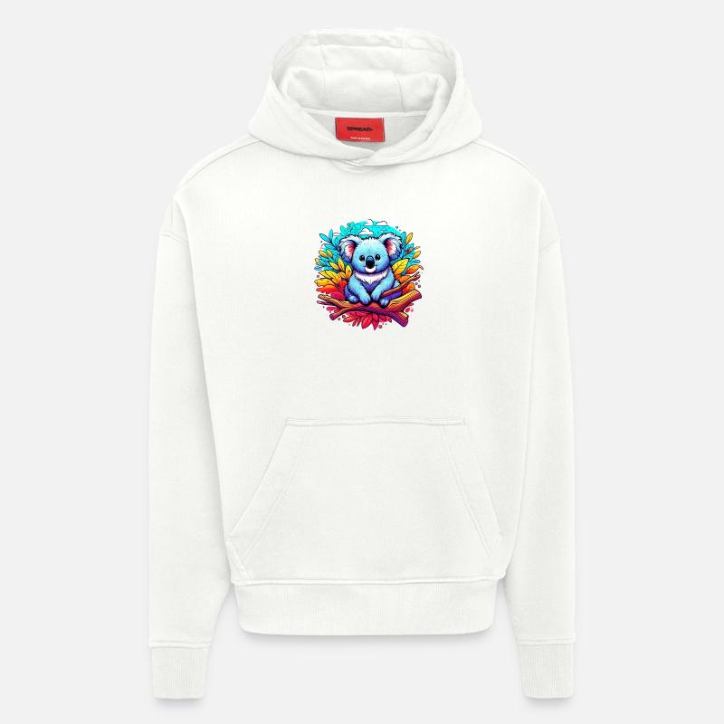 Koala - Sweat à capuche bio épais oversize fabriqué en UE - OFF WHITE