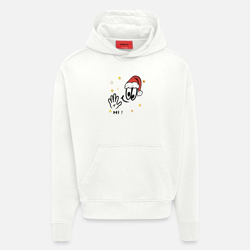 Weihnachtsmann Comic - Hoodie- made by SPREAD  - OFF WHITE