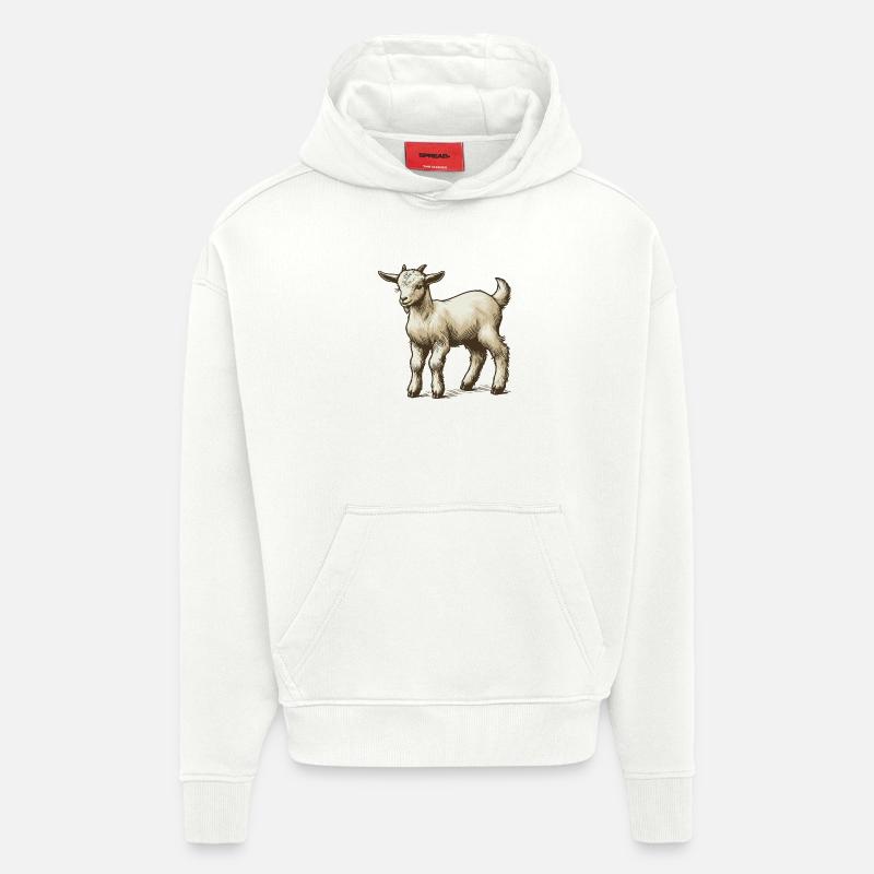Chevreau - Sweat à capuche bio épais oversize fabriqué en UE - OFF WHITE