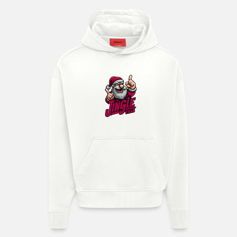 Jingle This - Sweat à capuche bio épais oversize fabriqué en UE - OFF WHITE