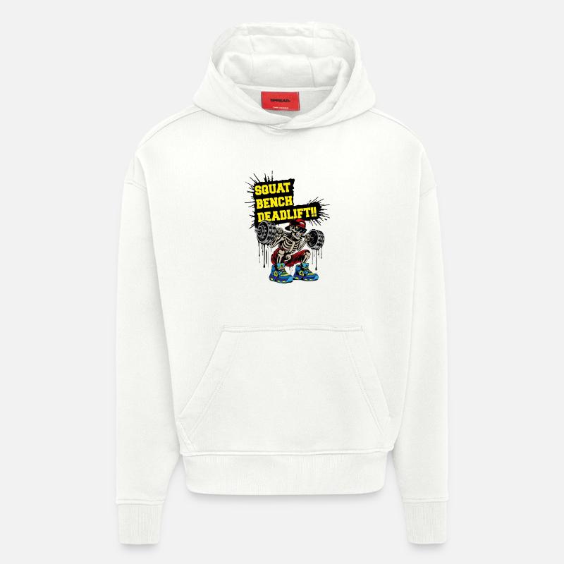 SquadBenchDeadlift - Hoodie- made by SPREAD  - OFF WHITE