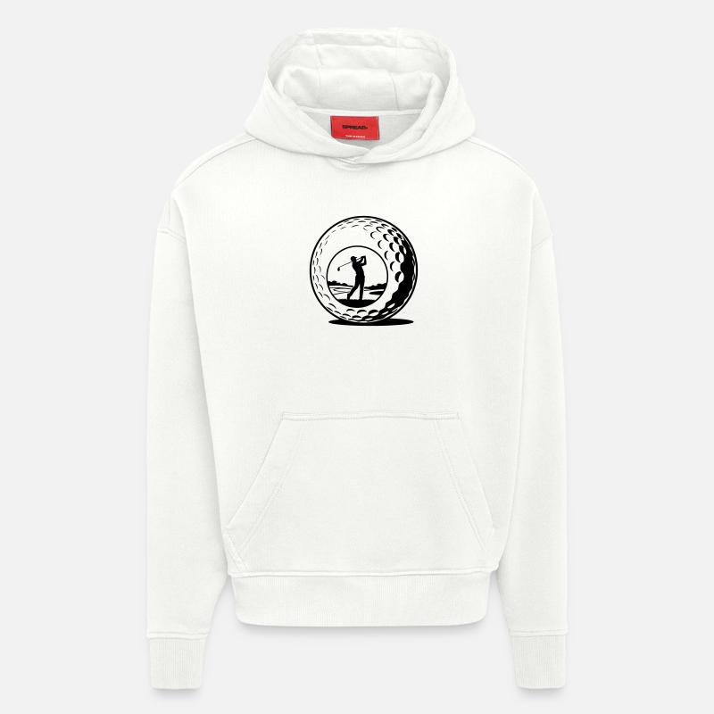 Balle de golf - Sweat à capuche bio épais oversize fabriqué en UE - OFF WHITE