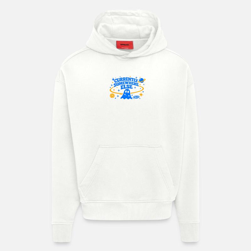 CURRENTLY SOMEWHERE ELSE - Hoodie- made by SPREAD - OFF WHITE
