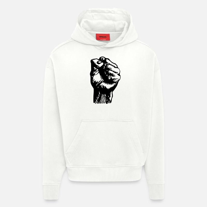 Révolution - Sweat à capuche bio épais oversize fabriqué en UE - OFF WHITE