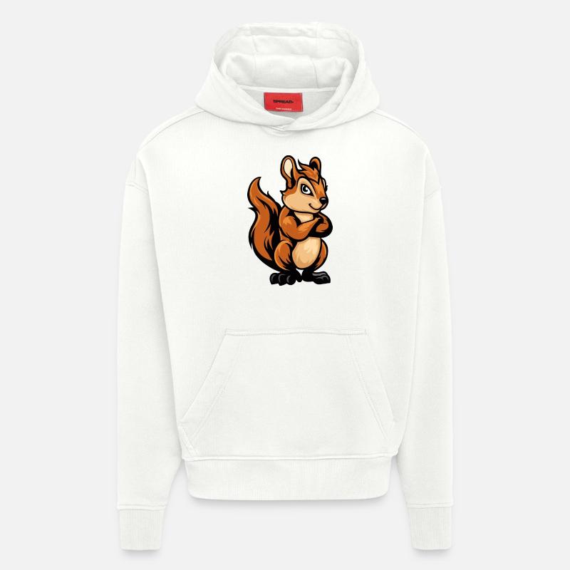 Eichhörnchen Comic - Hoodie- made by SPREAD  - OFF WHITE