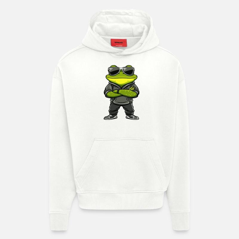 Frog Comic Cool - Hoodie- made by SPREAD  - OFF WHITE
