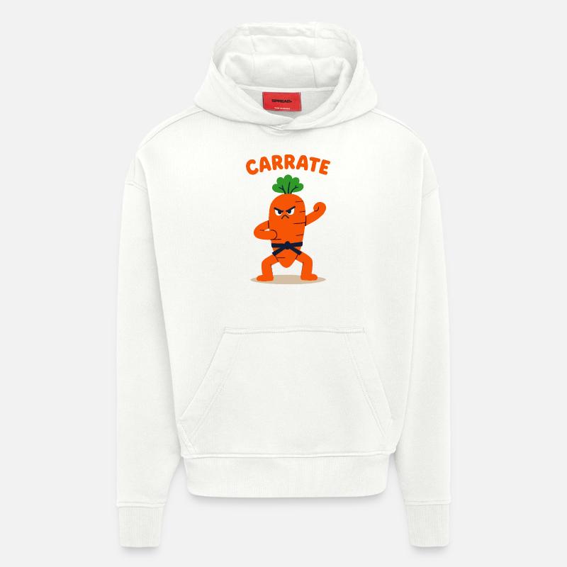 Carrate - Sweat à capuche bio épais oversize fabriqué en UE - OFF WHITE
