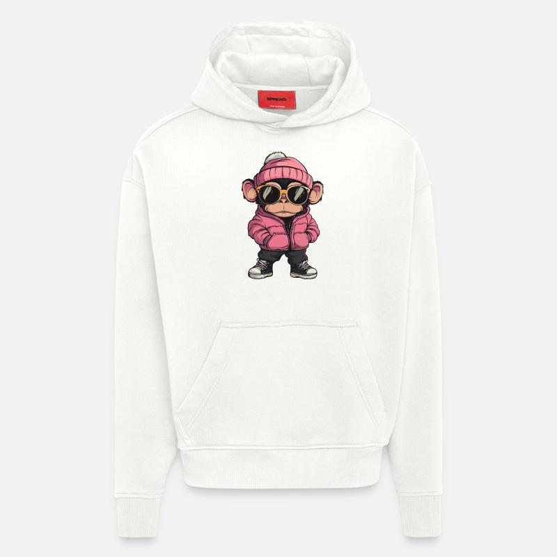 Affe Cool Comic - Hoodie- made by SPREAD  - OFF WHITE