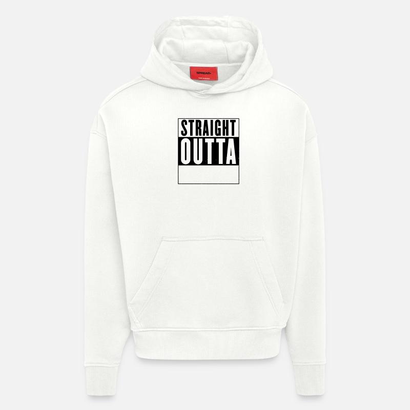 straight outta deinTEXT - Hoodie- made by SPREAD  - OFF WHITE