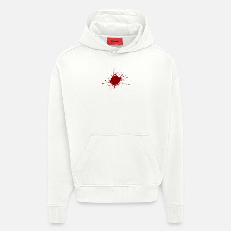 Blutspritzer aus einer Kugel Wunde - Hoodie- made by SPREAD  - OFF WHITE