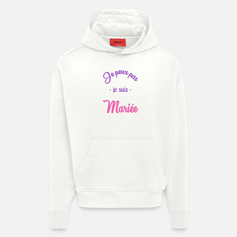 FUTURE MARIEE. EVJF. MARIEE - Sweat à capuche bio épais oversize fabriqué en UE - OFF WHITE