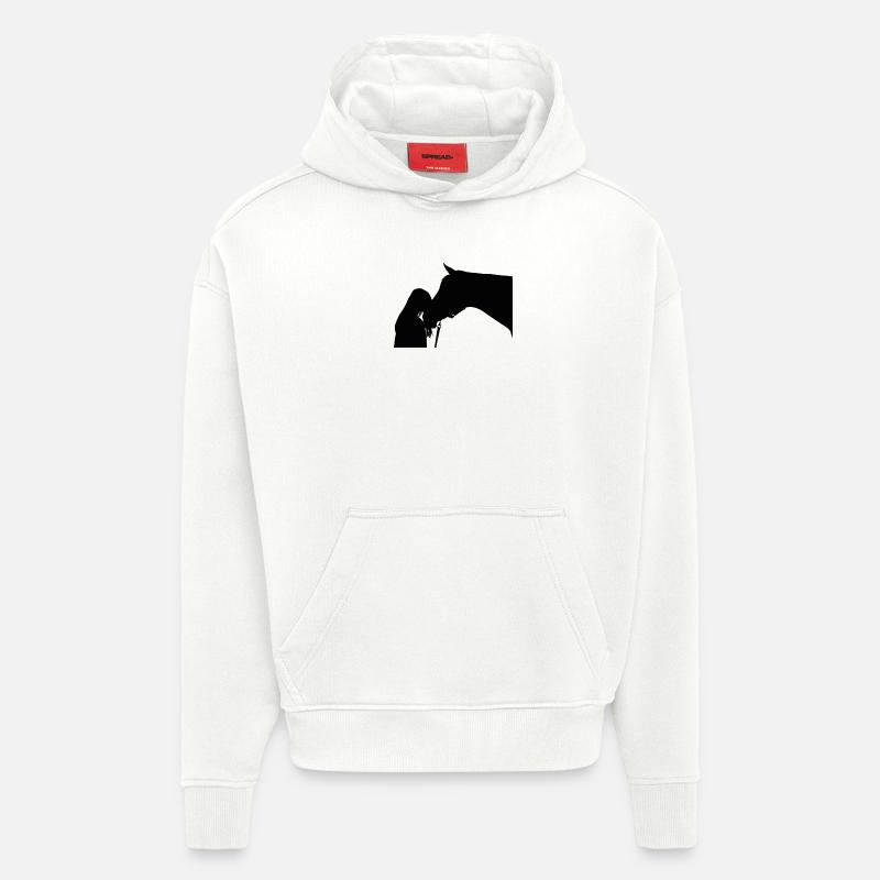 cheval - Sweat à capuche bio épais oversize fabriqué en UE - OFF WHITE