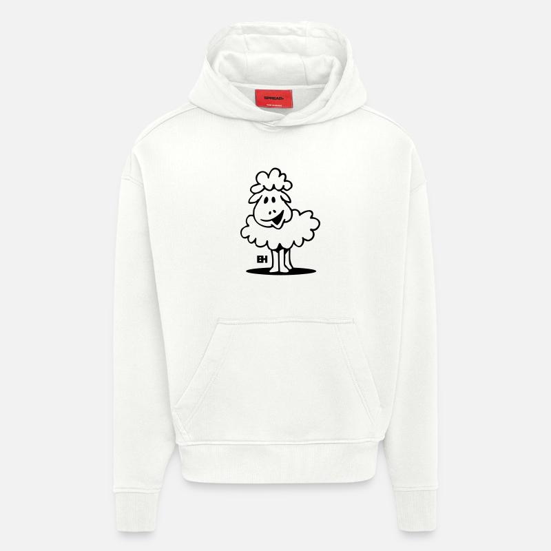 Mouton - Sweat à capuche bio épais oversize fabriqué en UE - OFF WHITE