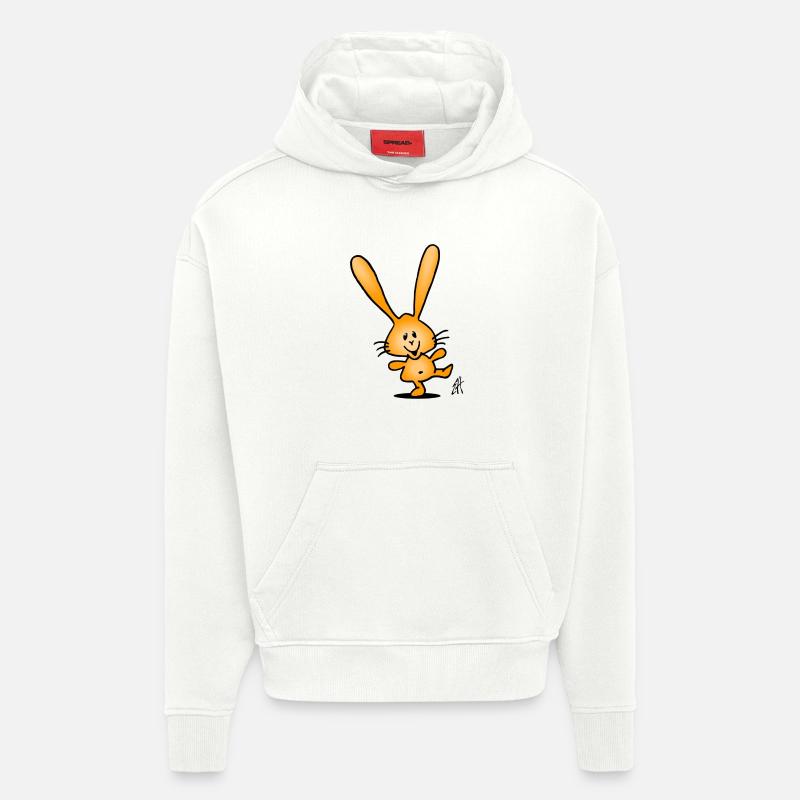 Lapin - Sweat à capuche bio épais oversize fabriqué en UE - OFF WHITE