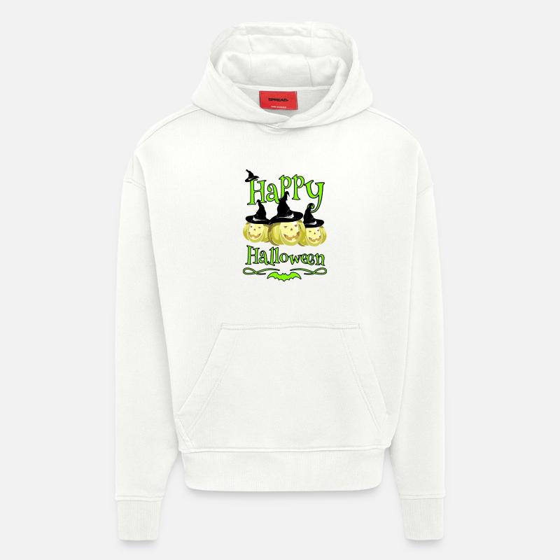 Halloween - Sweat à capuche bio épais oversize fabriqué en UE - OFF WHITE