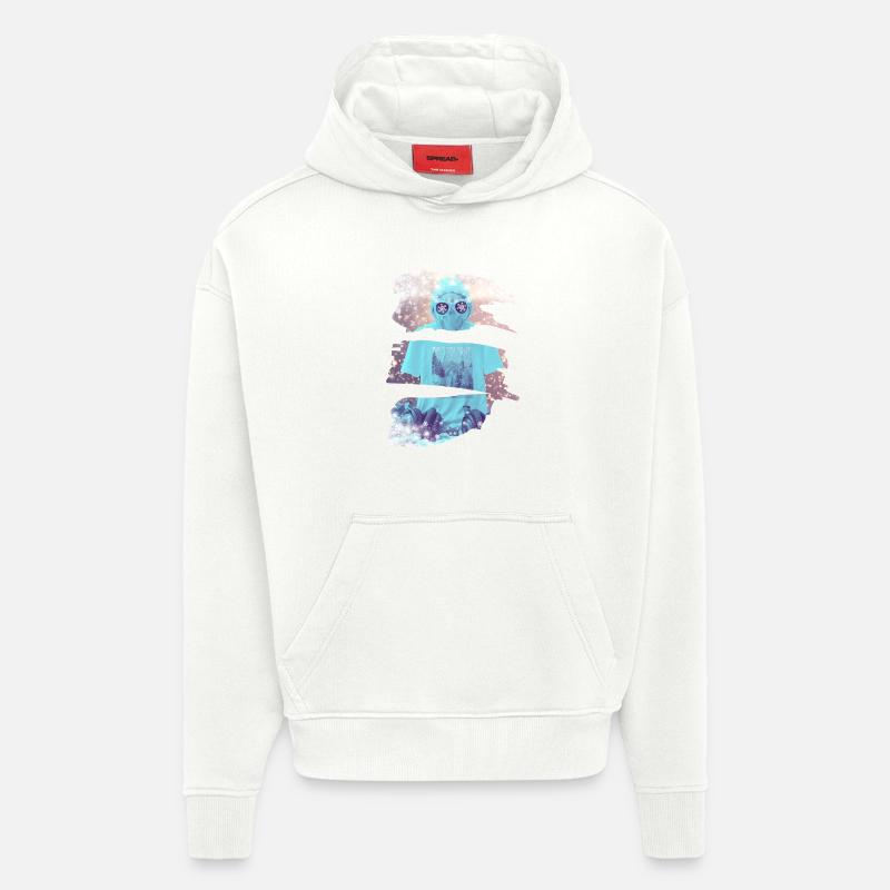 Es schneit - Hoodie- made by SPREAD  - OFF WHITE