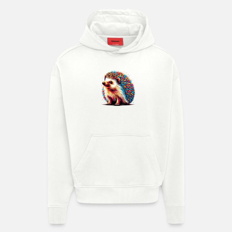 Hérisson - Sweat à capuche bio épais oversize fabriqué en UE - OFF WHITE
