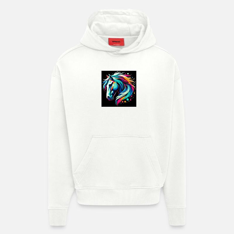 Cheval - Sweat à capuche bio épais oversize fabriqué en UE - OFF WHITE