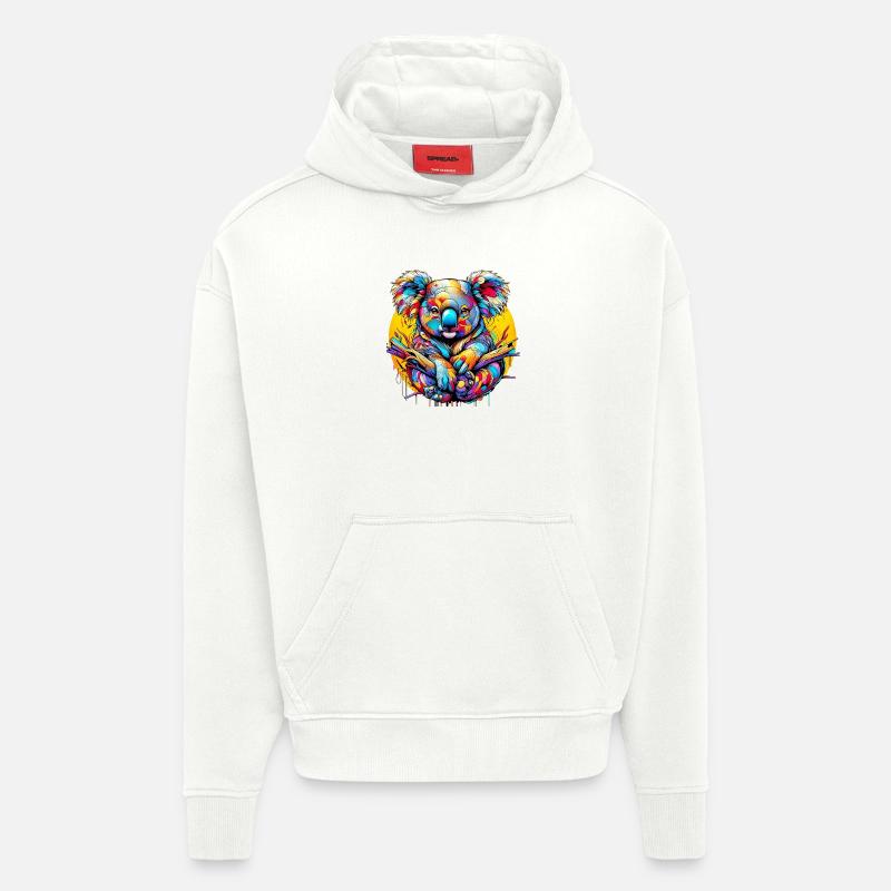 Koala - Sweat à capuche bio épais oversize fabriqué en UE - OFF WHITE