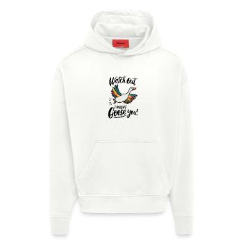 Watch Out, I Might Goose You! - Hoodie- made by SPREAD  - OFF WHITE - Front