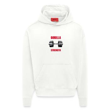Gorilla Strength - Hoodie- made by SPREAD  - OFF WHITE - Vorne