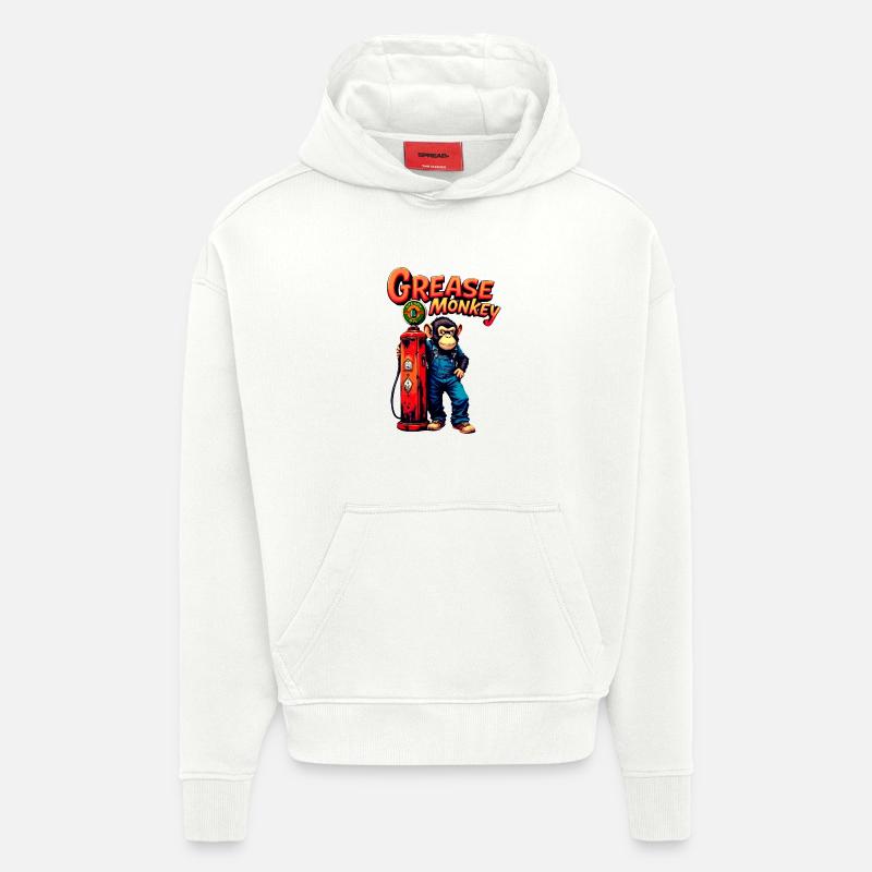 GreaseMonkey Retro-Pumpendesign - Hoodie- made by SPREAD  - OFF WHITE