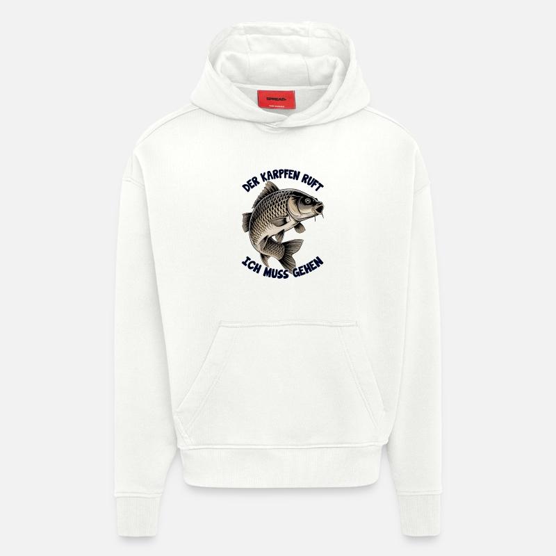 Der Karpfen ruft - Hoodie- made by SPREAD  - OFF WHITE