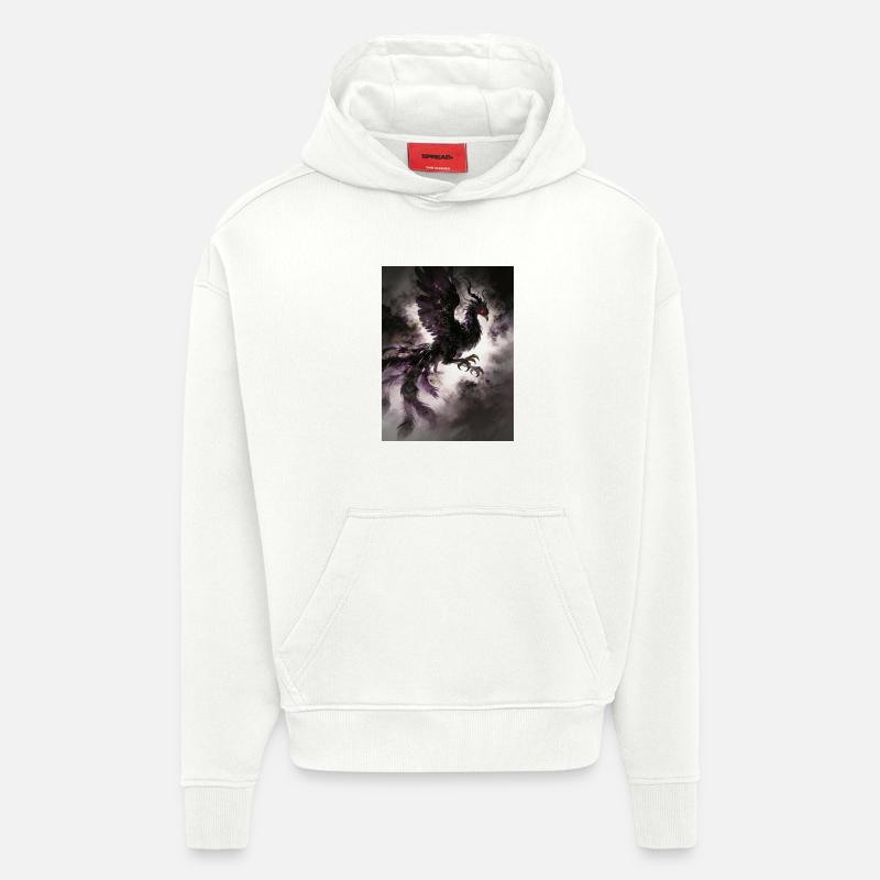 The Black Phoenix: Shadow and Rebirth - Hoodie- made by SPREAD - OFF WHITE