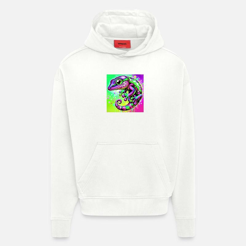 Gecko - Sweat à capuche bio épais oversize fabriqué en UE - OFF WHITE