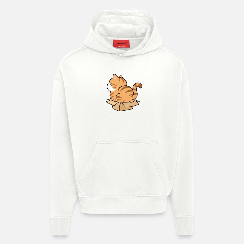 Katzenkind im Karton - Hoodie- made by SPREAD - OFF WHITE