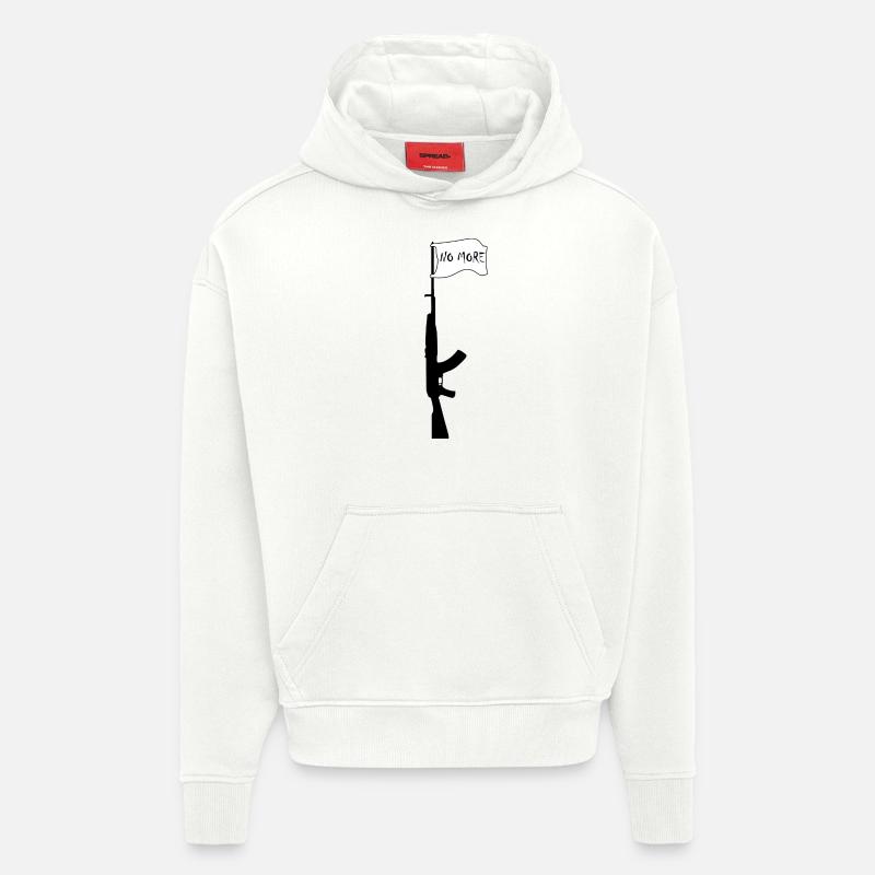 pas plus - Sweat à capuche bio épais oversize fabriqué en UE - OFF WHITE