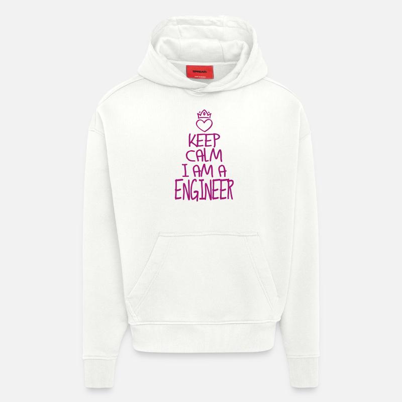 Keep Calm Engineer cool gift - Hoodie- made by SPREAD  - OFF WHITE