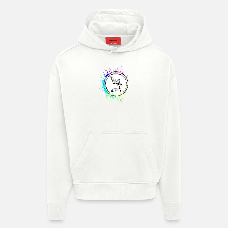 Icône de microscope Icône - Sweat à capuche bio épais oversize fabriqué en UE - OFF WHITE